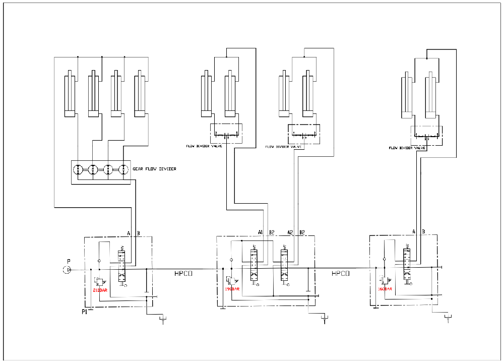 The hydraulic system control end of the machine for repairing cattle hooves is explained