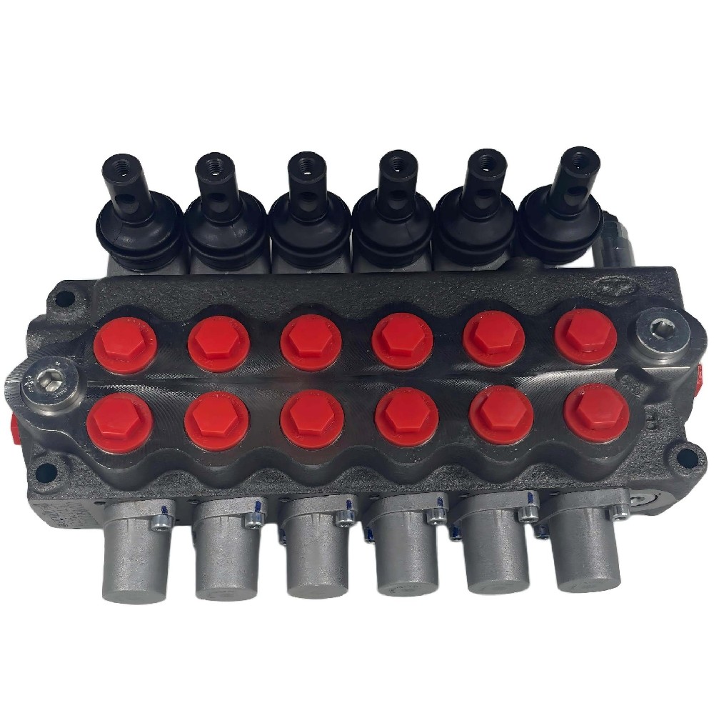 Walvoil SD5/6-P(KG3-160)/18L/18L/18L/18L/18L/18L/AET Manual 6 Spool Monoblock Directional Valve 45L/min 315bar Sectional Hydraulic Valve